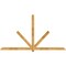 Ekena Millwork Kennewick Rough Sawn Timber Gable Bracket, Western Red Cedar, 108"W x 58"H x 4"D x 4"F, 13/12 Pitch GBW108X58X0404KEN00RWR - alternate 1